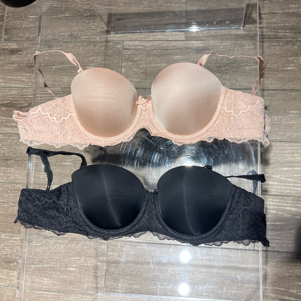 Set of 2 - Victoria’s Secret Dream Angel Multi-way Bra, macaron & black